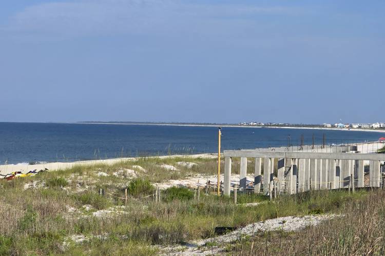 Beach view in Mexico Beach, Florida